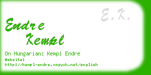 endre kempl business card